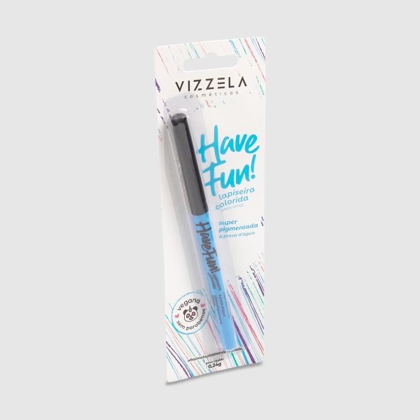 lapiseira para olhos colorida have fun - vizzela azul - Imagem 5